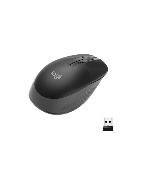 Logitech Full size Mouse M190 Wireless, Charcoal, USB