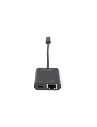 Digitus USB-Type-C Gigabit Ethernet Adapter + PD with power delivery function DN-3027 Black