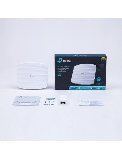 TP-LINK Access Point EAP225 802.11ac, 2.4GHz/5GHz, 450+867 Mbit/s, 10/100/1000 Mbit/s, Ethernet LAN (RJ-45) ports 1, MU-MiMO Yes