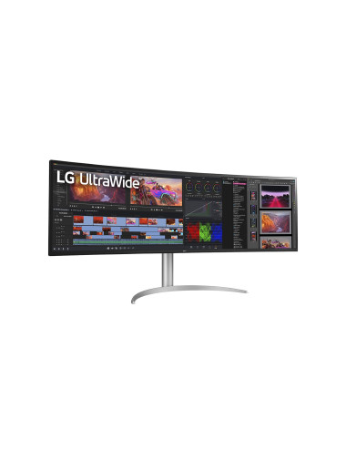 LG 49WQ95C-W 49 UltraWide Curved LED Monitor 5120x1440/400cd/m2/5ms/ HDMI USB Type C Display Port