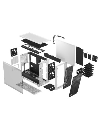 Fractal Design Meshify 2 Clear Tempered Glass White