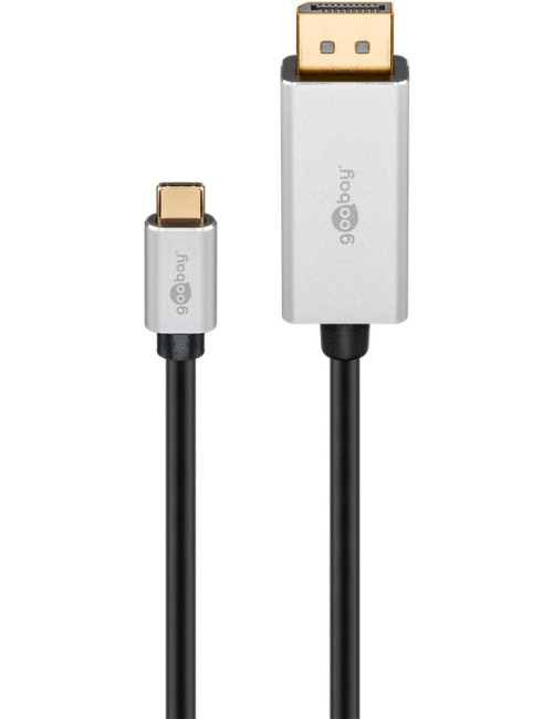 Goobay USB-C to DisplayPort Adapter Cable 60176 2 m, Silver/Black, DisplayPort, Type-C