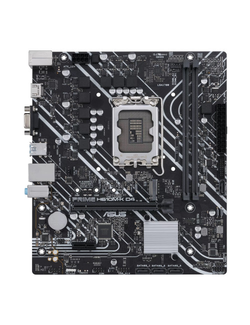 Asus PRIME H610M-K D4 Processor family Intel, Processor socket LGA1700, DDR4 DIMM, Memory slots 2, Supported hard disk drive int