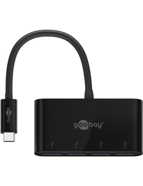 Goobay 4-Port USB-C Multiport Adapter 61073 Black, USB-A, Type-C