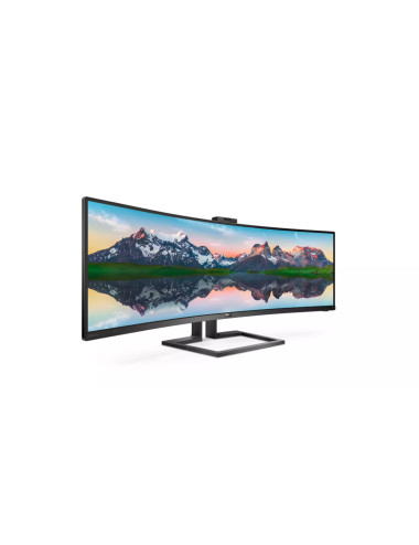 Philips SuperWide curved LCD display 499P9H/00 48.8 ", VA, Dual QHD, 5120 x 1440 pixels, 32:9, 5 ms, 450 cd/m , Black, Headphone