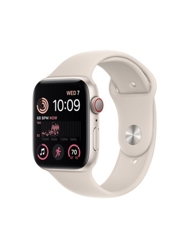 Apple Watch SE MNPT3UL/A 44mm, GPS (satellite), Retina LTPO OLED, Touchscreen, Heart rate monitor, Waterproof, Bluetooth, Wi-Fi,
