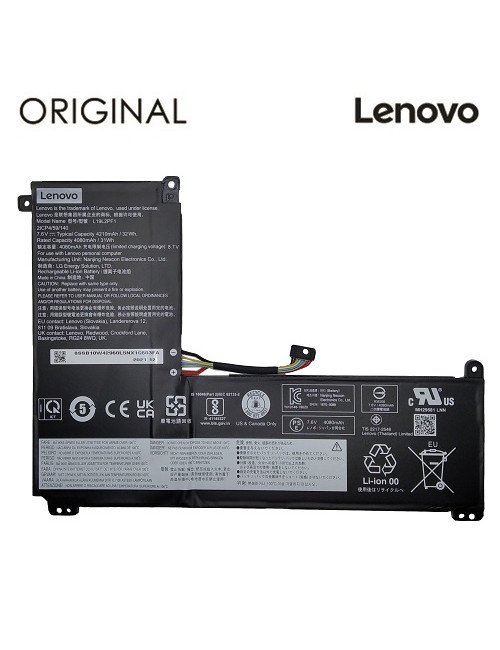 Nešiojamo kompiuterio baterija LENOVO L19M2PF1, 4080mAh, Original