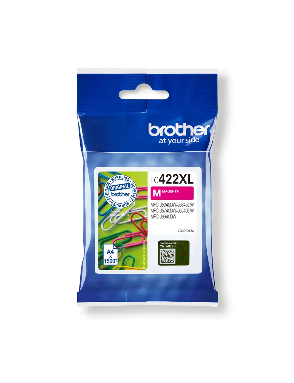 Brother LC422XLM Ink Cartridge, Magenta