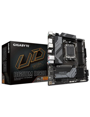 Gigabyte B650M DS3H 1.0 M/B Processor family AMD, Processor socket AM5, DDR5 DIMM, Memory slots 4, Supported hard disk drive int