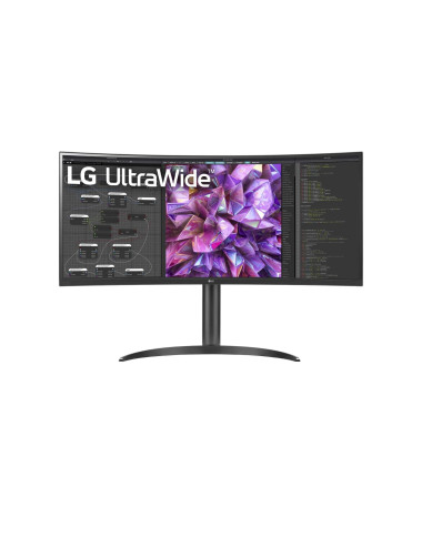 LG Curved Monitor 34WQ75C-B 34 ", IPS, QHD, 3440 x 1440, 21:9, 5 ms, 300 cd/m , Black, 60 Hz, HDMI ports quantity 2