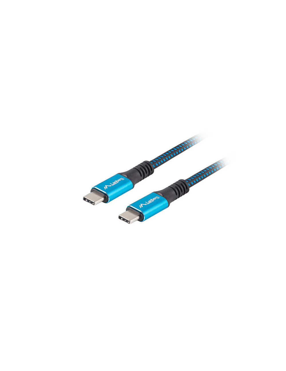 Lanberg USB-C to USB-C Cable, 0.5 m 8K/30Hz, Black/Blue