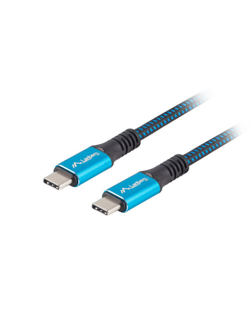 Lanberg USB-C to USB-C Cable, 0.5 m 8K/30Hz, Black/Blue