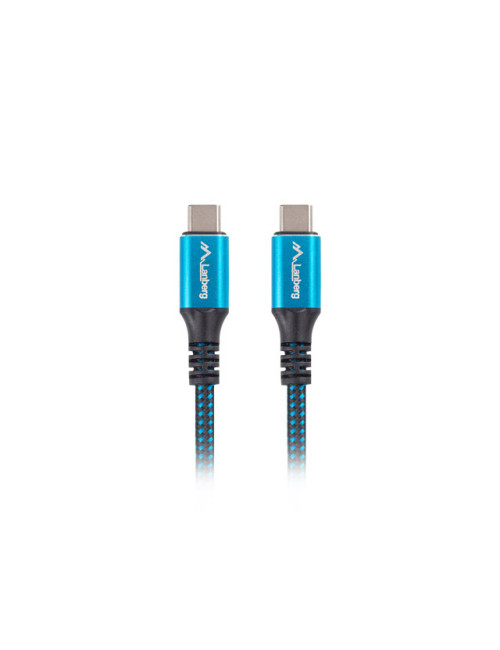 Lanberg USB-C to USB-C Cable, 0.5 m 8K/30Hz, Black/Blue