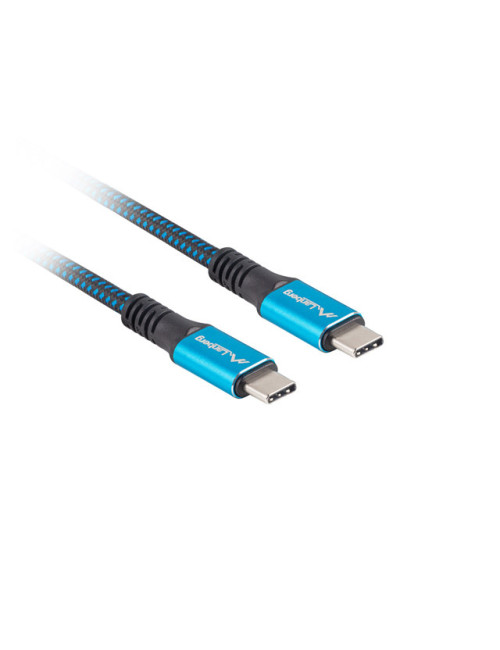 Lanberg USB-C to USB-C Cable, 0.5 m 8K/30Hz, Black/Blue