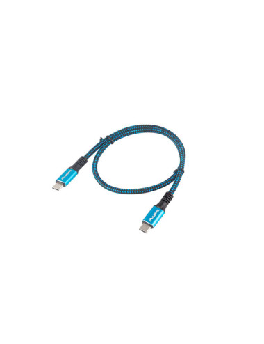 Lanberg USB-C to USB-C Cable, 0.5 m 8K/30Hz, Black/Blue