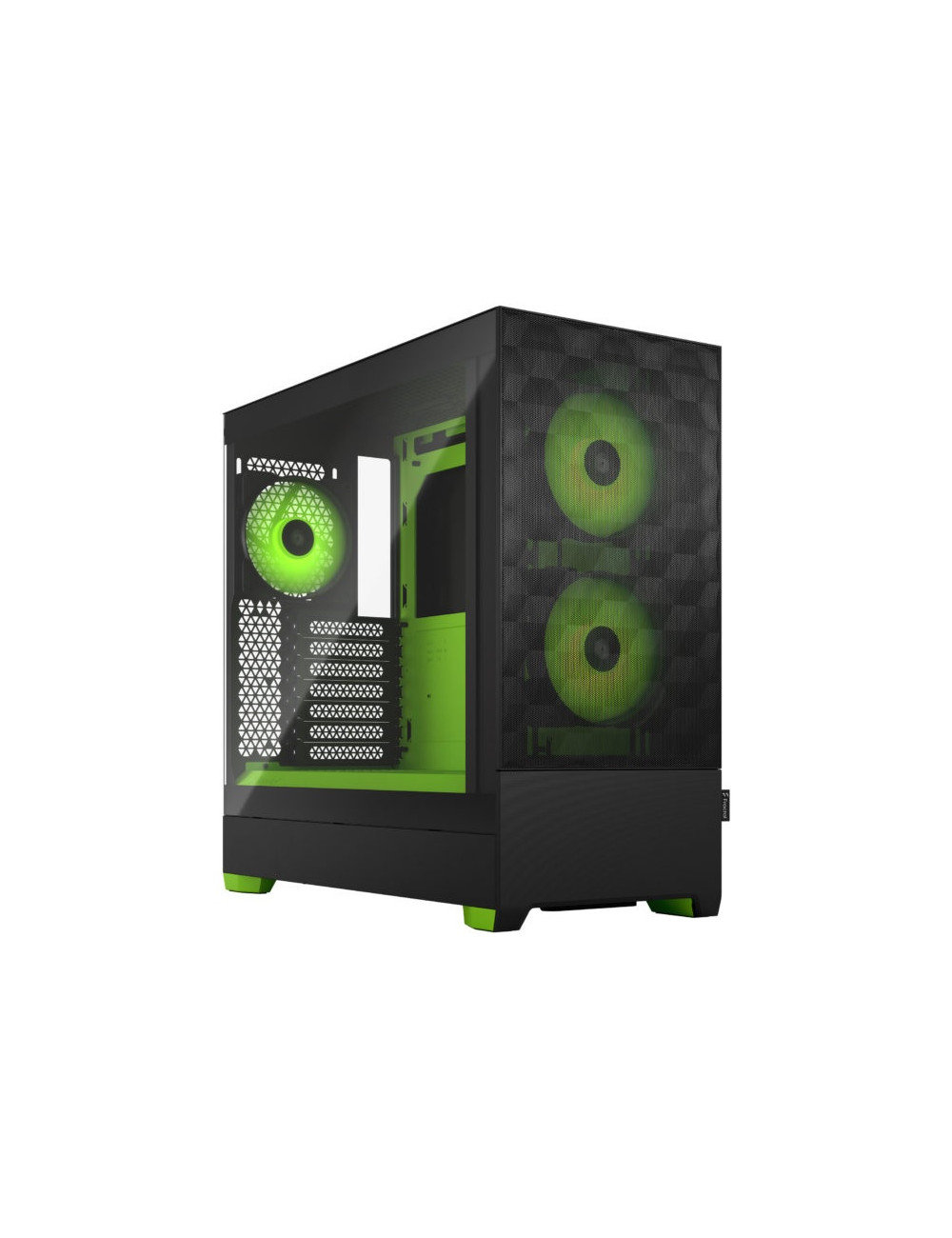 Fractal Design Pop Air RGB Green Core TG Clear Tint, ATX, mATX, Mini ITX, Power supply included No