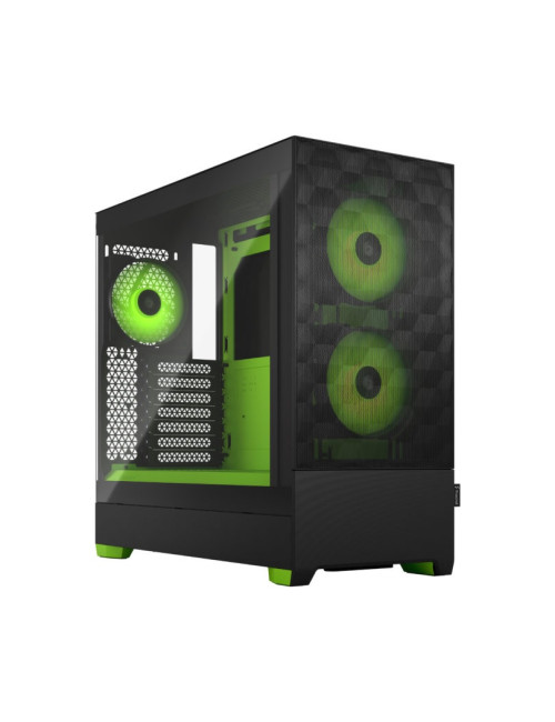 Fractal Design Pop Air RGB Green Core TG Clear Tint, ATX, mATX, Mini ITX, Power supply included No