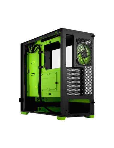 Fractal Design Pop Air RGB Green Core TG Clear Tint, ATX, mATX, Mini ITX, Power supply included No