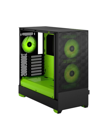 Fractal Design Pop Air RGB Green Core TG Clear Tint, ATX, mATX, Mini ITX, Power supply included No