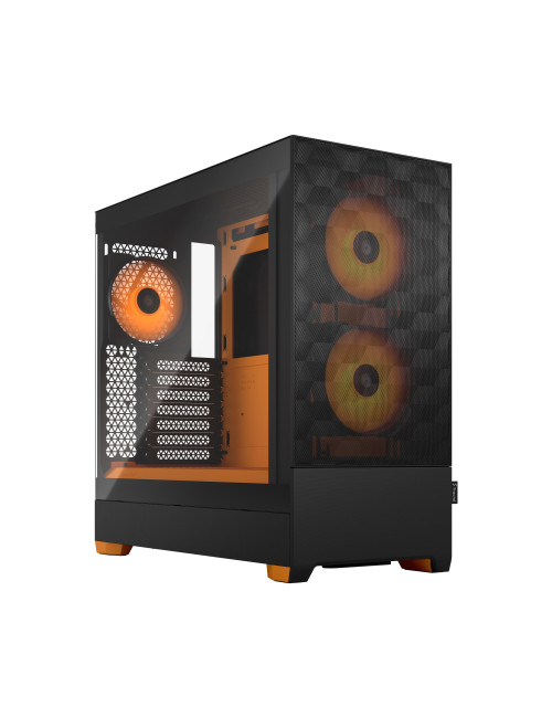 Fractal Design Pop Air RGB Orange Core TG Clear Tint, ATX, mATX, Mini ITX, Power supply included No