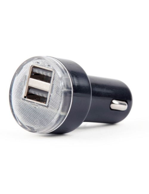 EnerGenie 2-port USB car charger EG-U2C2A-CAR-02 Black, 2.1 A