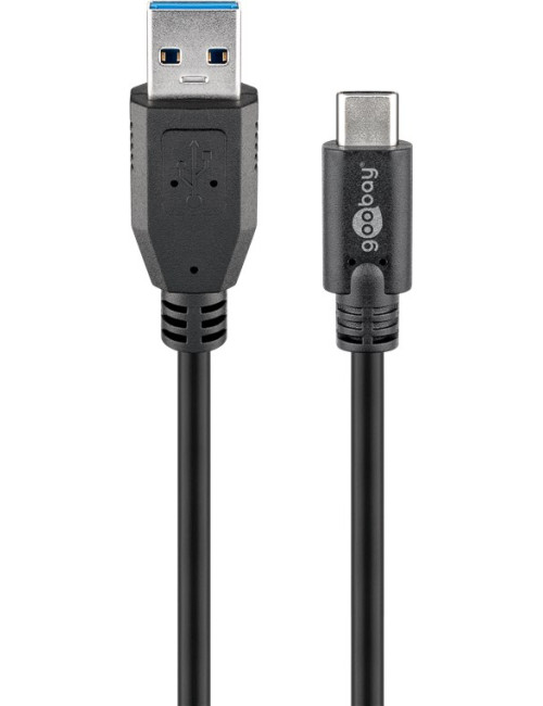Goobay Sync & Charge Super Speed USB-C to USB A 3.0 charging cable 67999 Round cable, USB-C male, USB 3.0 male (type A), Black, 