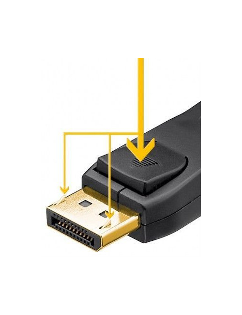 Goobay DisplayPort connector cable 1.2, gold-plated 68798 1 m