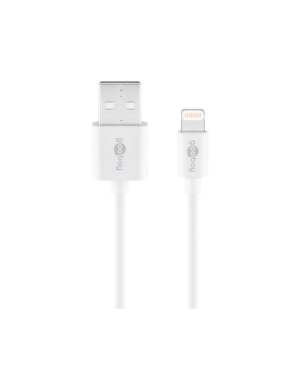 Goobay Lightning USB charging and sync cable 54600 White, USB 2.0 male (type A), Apple Lightnin male (8-pin)