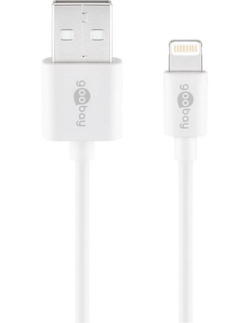 Goobay Lightning USB charging and sync cable 54600 White, USB 2.0 male (type A), Apple Lightnin male (8-pin)