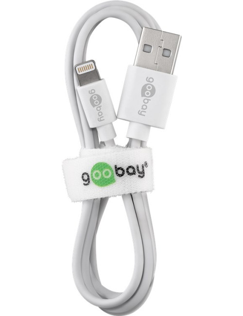 Goobay Lightning USB charging and sync cable 54600 White, USB 2.0 male (type A), Apple Lightnin male (8-pin)