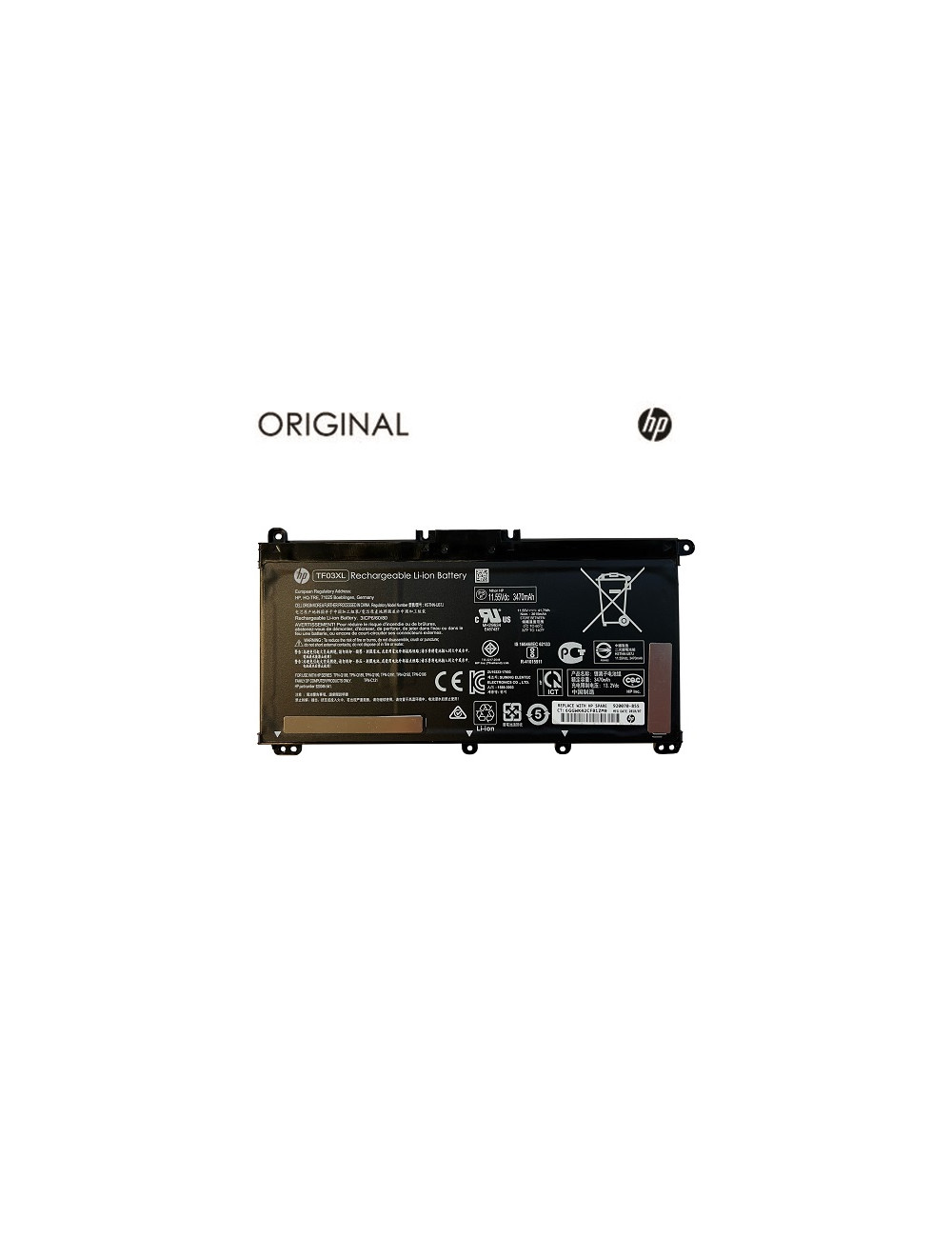 Notebook battery HP TF03XL, 3470mAh, Original