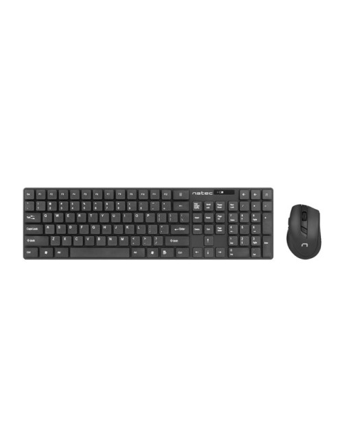 Natec Keyboard and Mouse Stringray 2in1 Bundle Keyboard and Mouse Set, Wireless, US, Black