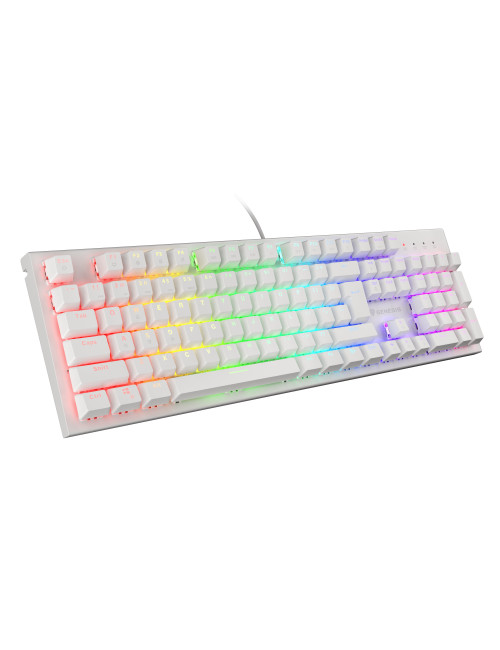 Genesis THOR 303 Gaming keyboard, RGB LED light, US, White, Wired, Brown Switch