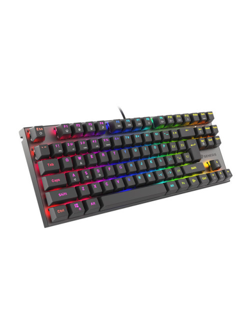 Genesis THOR 303 TKL, Mechanical Gaming Keyboard, RGB LED light, US, Black, Wired, USB Type-A