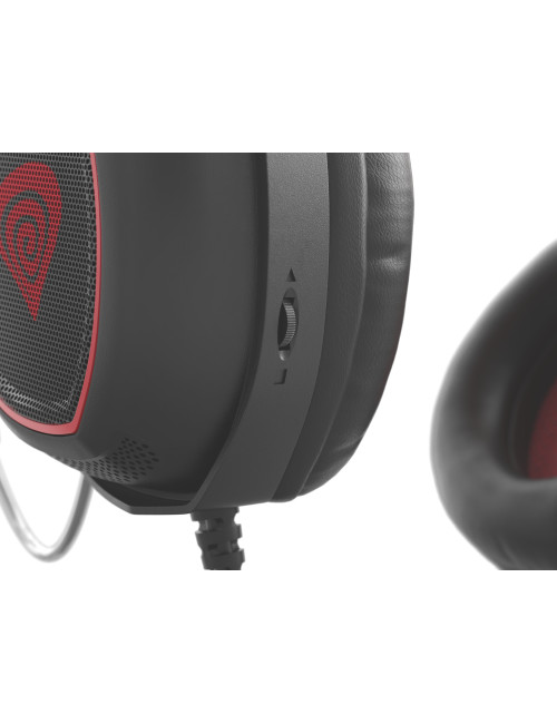 Genesis RADON 300 Gaming Headset, Built-in microphone, Black/Red