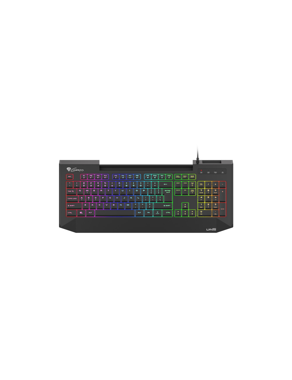 Genesis LITH 400 Gaming keyboard, RGB LED light, US, Black, Wired