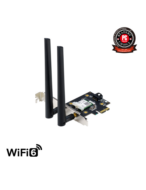 ASUS PCE-AX3000 (802.11ax) AX3000 Dual-Band PCIe Wi-Fi 6 Asus 2 external antennas Bluetooth 5.0, WPA3 network security, OFDMA an