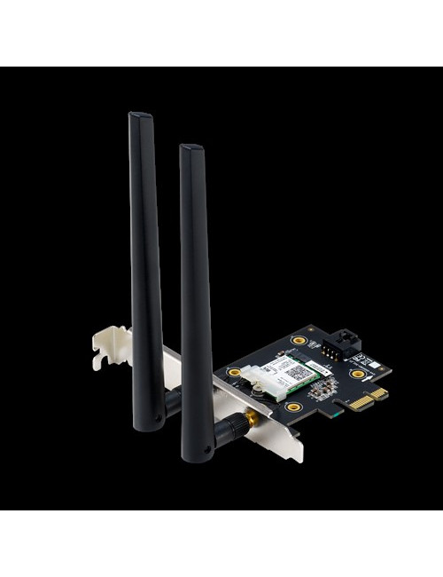 ASUS PCE-AX3000 (802.11ax) AX3000 Dual-Band PCIe Wi-Fi 6 Asus 2 external antennas Bluetooth 5.0, WPA3 network security, OFDMA an