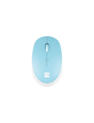 Natec Mouse Harrier 2 Wireless, White/Blue, Bluetooth