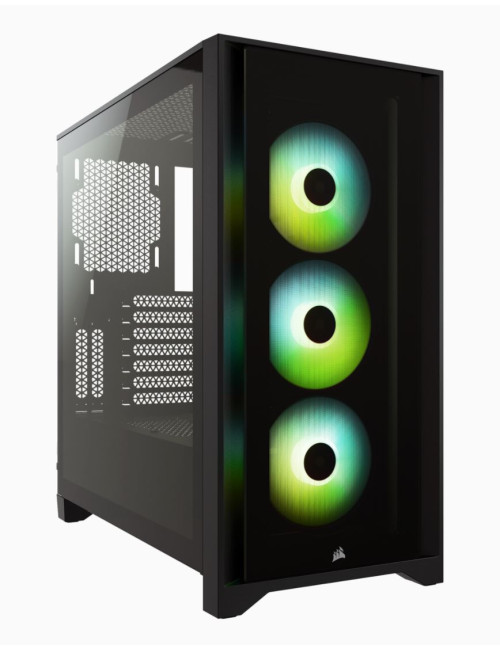 Corsair Tempered Glass Mid-Tower ATX Case iCUE 4000X RGB Side window, Mid-Tower, Black, Power supply included No, Steel, Tempere