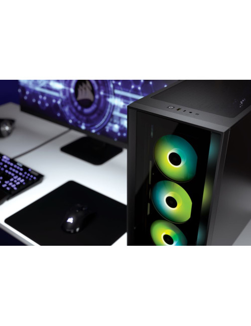 Corsair Tempered Glass Mid-Tower ATX Case iCUE 4000X RGB Side window, Mid-Tower, Black, Power supply included No, Steel, Tempere