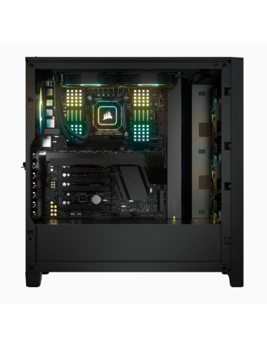 Corsair Tempered Glass Mid-Tower ATX Case iCUE 4000X RGB Side window, Mid-Tower, Black, Power supply included No, Steel, Tempere