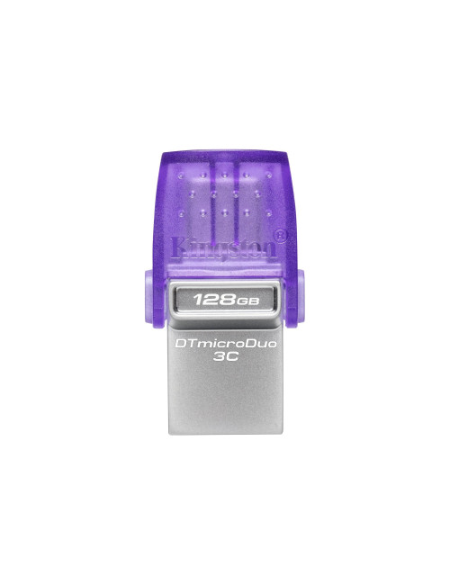 Kingston DataTraveler DT Micro Duo 3C 128 GB, USB Type-C and Type-A, Purple