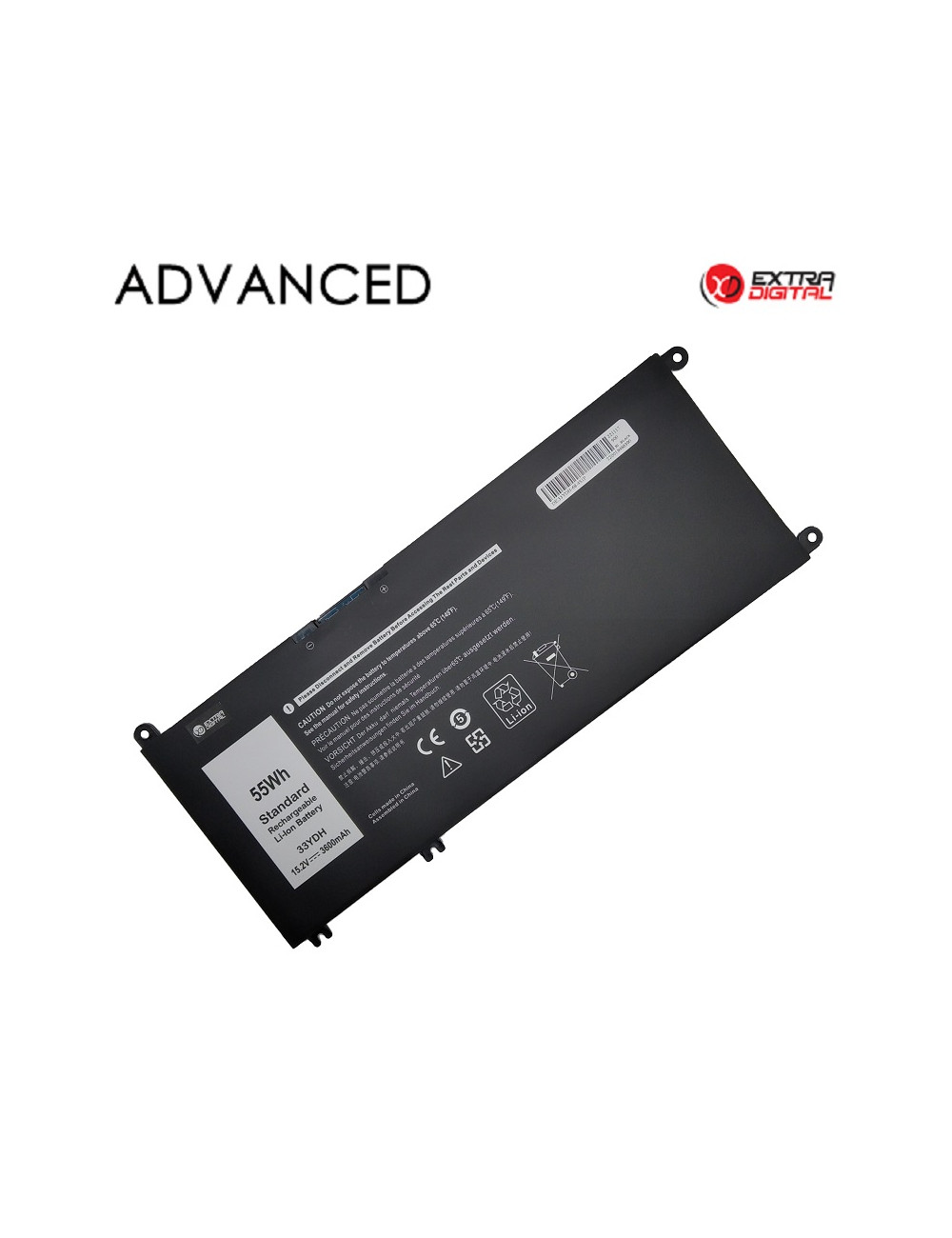 Notebook Battery DELL 33YDH, 55Wh, Extra Digital Advanced