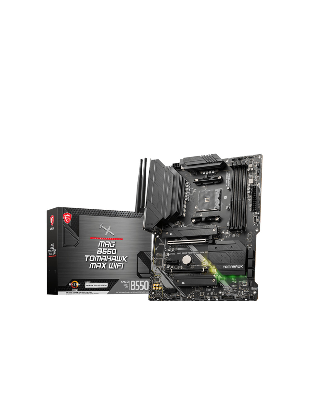 MSI MAG B550 TOMAHAWK MAX WIFI Processor family AMD, Processor socket AM4, DDR4 DIMM, Memory slots 4, Supported hard disk drive 