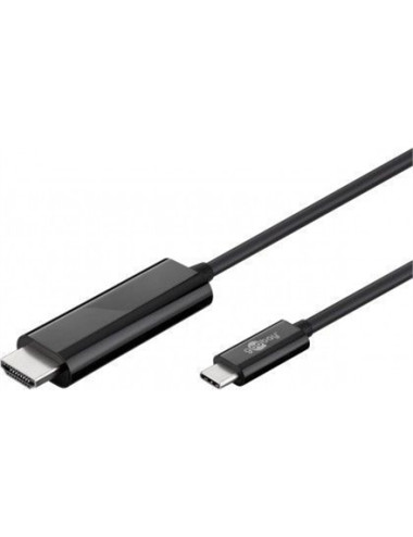 Goobay USB-C HDMI adapter cable (4k 60 Hz) HDMI adapter, 1.8 m, Black