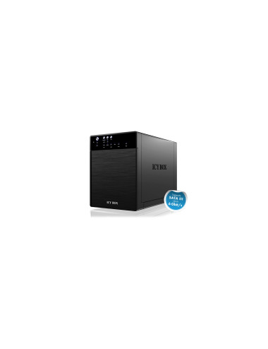 ICY BOX IB-3640SU3, external 4-bay JBOD system for 3,5 SATA I/II/III HDD, USB 3.0 + eSATA, black