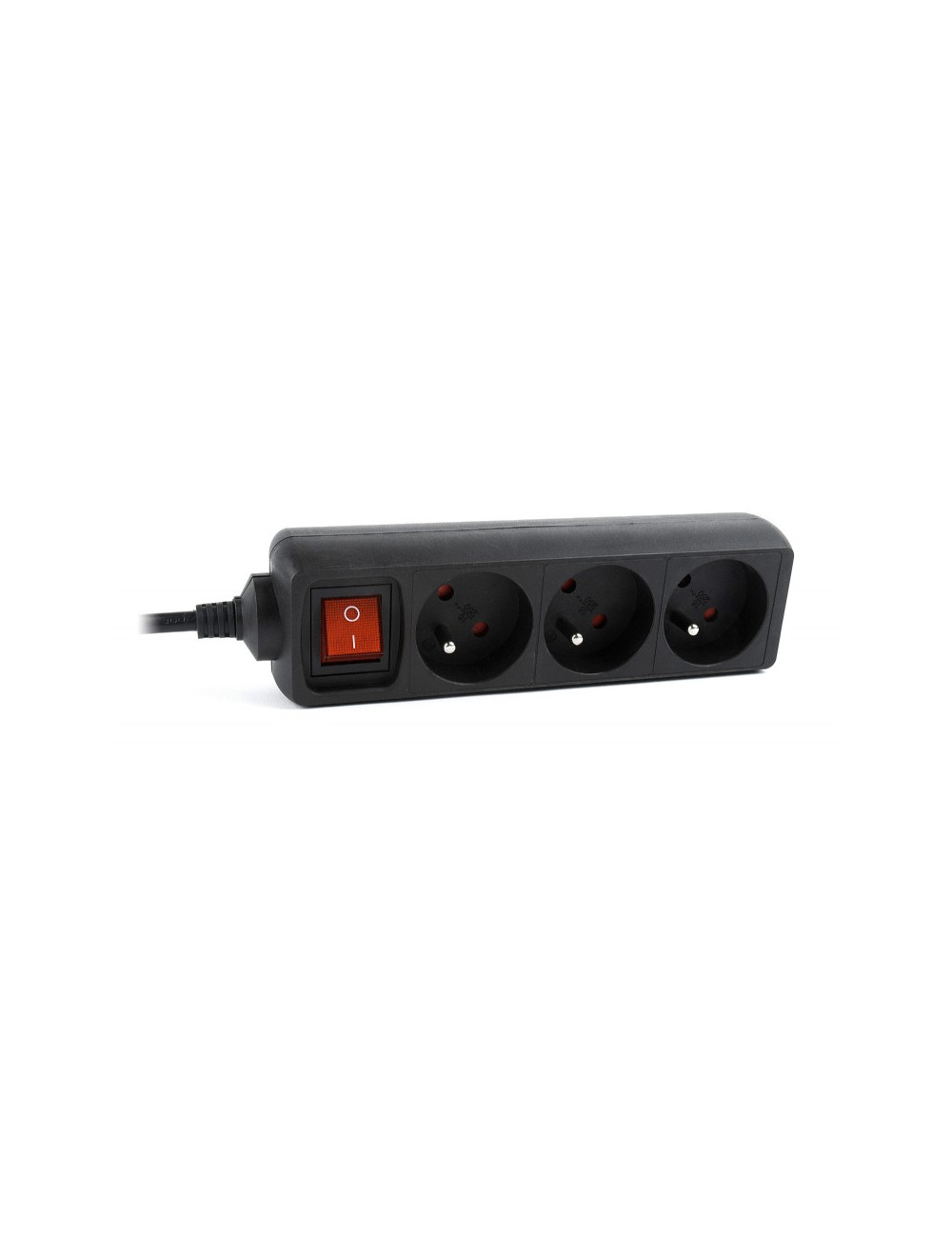 EnerGenie EG-PSU3F-01 UPS power strip, 3 FR sockets, 10 A, C14 plug, 0.6 m cable, black EnerGenie 0.6 m