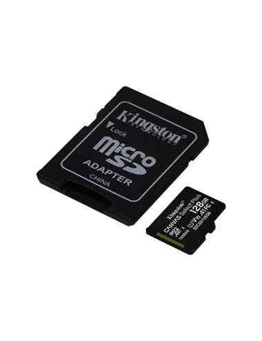 Kingston Canvas Select Plus UHS-I 128 GB, MicroSDXC, Flash memory class 10, SD Adapter