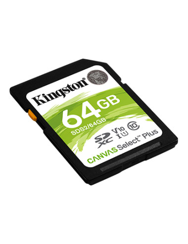 Kingston Canvas Select Plus UHS-I 64 GB, SDXC, Flash memory class 10